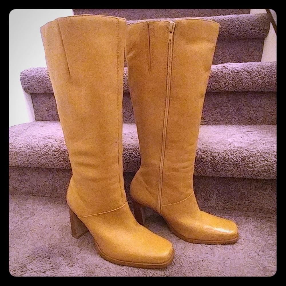 White Mountain Women's Leather High Heel Boots